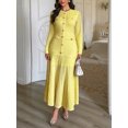 thumbnail image 1 of Women's Long Sleeve Maxi Dress 2025 Fall Casual Button Fit & Flare A-Line Swing Flowy Long Dresses Winter Trendy, 1 of 4