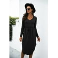 thumbnail image 1 of Women's Long Sleeve Midi Shirt Dress, 1 of 5