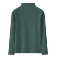 thumbnail image 1 of Women's Long Sleeve Mock Turtleneck T-Shirt, Solid Color Slim Fitted Top Base Layer Shirts, Green, Medium, 1 of 7