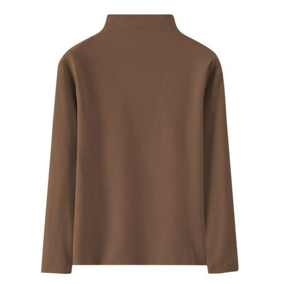 Women's Long Sleeve Mock Turtleneck T-Shirt, Solid Color Slim Fitted Top Base Layer Shirts, Green, XXX-Large