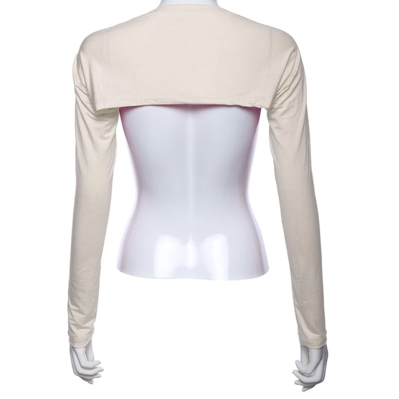 Women's Long Sleeve Open Front Bolero Shrug Crop Top Cardigan Jacket