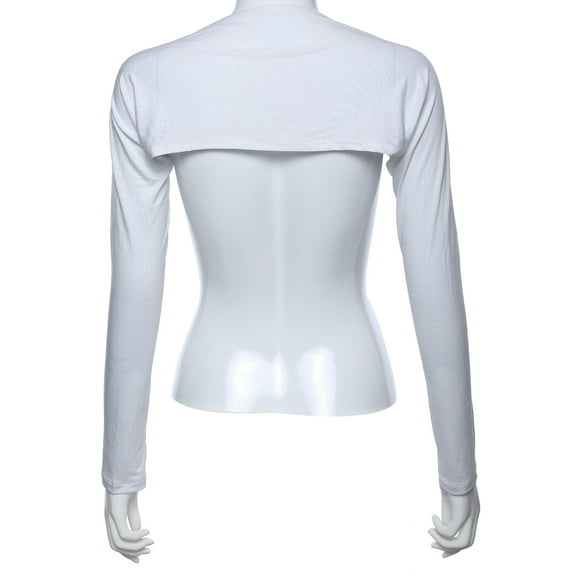 Women's Long Sleeve Open Front Bolero Shrug Crop Top Cardigan Jacket