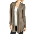 thumbnail image 1 of Women's Long Sleeve Open Front Casual Lightweight Cardigan, Taupe M, 1 Pack, 1 of 4