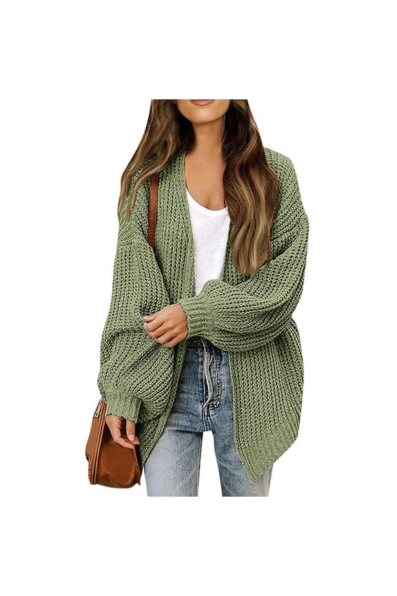 Women's Long Sleeve Open Front Casual Lightweight Soft Knit Cardigan Sweater Outerwear Women Cardigan Long Sweater Womens Sweater Coat Science Cardigan Zip Front Coat Wrap Jacket for Women Fuzzy Coats