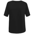 thumbnail image 1 of Women's Long Sleeve Oversized Striped T-Shirt Soft Casual Loose Fit Crew Neck Belted Waist Top Comfortable Stylish Blouse, 1 of 2