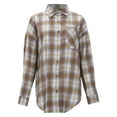 thumbnail image 1 of Women's Long Sleeve Plaid Button Down Pocket Shirt - Casual Spring & Autumn Wear, 1 of 7