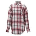 thumbnail image 1 of Women's Long Sleeve Plaid Button Down Pocket Shirt - Casual Spring & Autumn Wear, 1 of 7