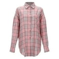 thumbnail image 1 of Women's Long Sleeve Plaid Button Down Pocket Shirt - Casual Spring & Autumn Wear, 1 of 7