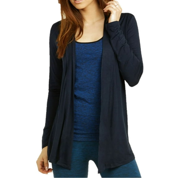 Women's Long Sleeve Plus Size Open Front Casual Lightweight Cardigan, Navy 2XL, 1 Pack