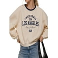 thumbnail image 1 of FashionStream Long Sleeve Crew Neck Pullover Sweatshirt, Women's, 1 of 6