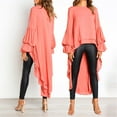 thumbnail image 1 of Women's Long Sleeve Pullover Chiffon Shirt Irregular Chiffon Blouse, 1 of 7