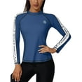 thumbnail image 1 of Women's Long Sleeve Rash Guard Logo Printed UPF 50 Sun Protection Swim Shirt, 1 of 6