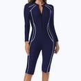 thumbnail image 1 of Women's Long Sleeve Rash Guard and Swim Shorts Set for Surfing Diving and Water Sports, 1 of 7