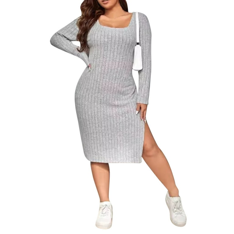 Slim-Fit Knit Bodycon Dress Slim-Fit Knit Bodycon Dress