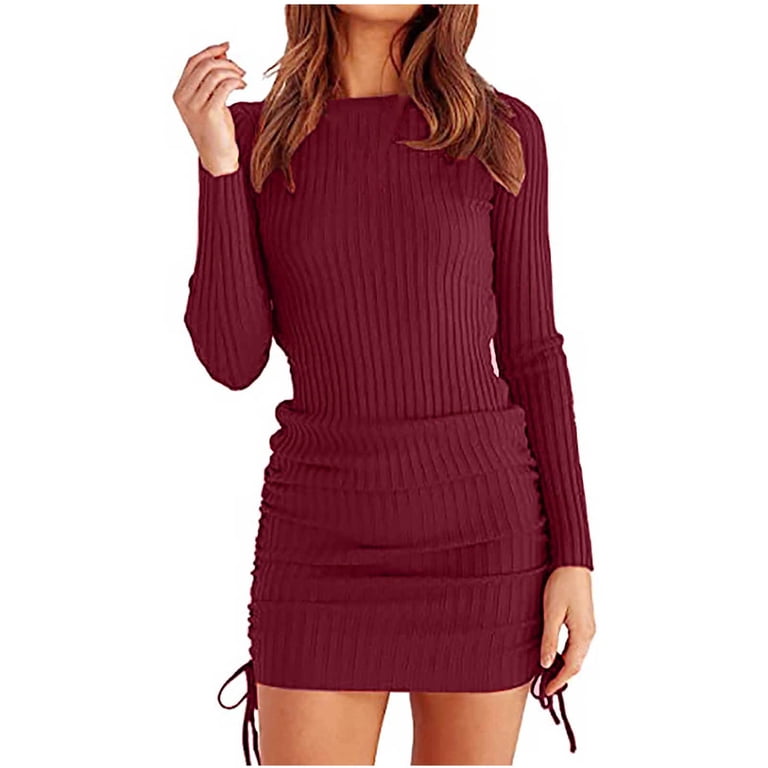 burgundy red long sleeve dress WEDTREND Women Burgundy Mother Of The Bride Dress With Slit Sheath Lace Long  Sleeves Mother Of The Bride Dress