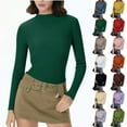 thumbnail image 1 of Women's Slim Fit Ribbed Knit Turtleneck Sweater - Thermal Base Layer Top (Available in 14 Colors), 1 of 8
