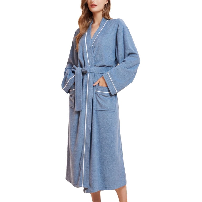 knee length dresses for ladies Long Robe with Chiffon Kimono Sleeves Regular / White / >160cm (>53)