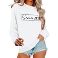 thumbnail image 1 of Women's Long Sleeve Round Neck Pullover Casual Letter Loose Sweatshirt Basic Homewear Relaxed Fit School Sport Sweatshirts Fall Vogue Clothes, 1 of 5
