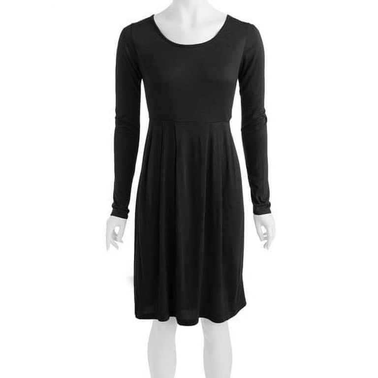 Women's Long-Sleeve Scoop Knit Dress