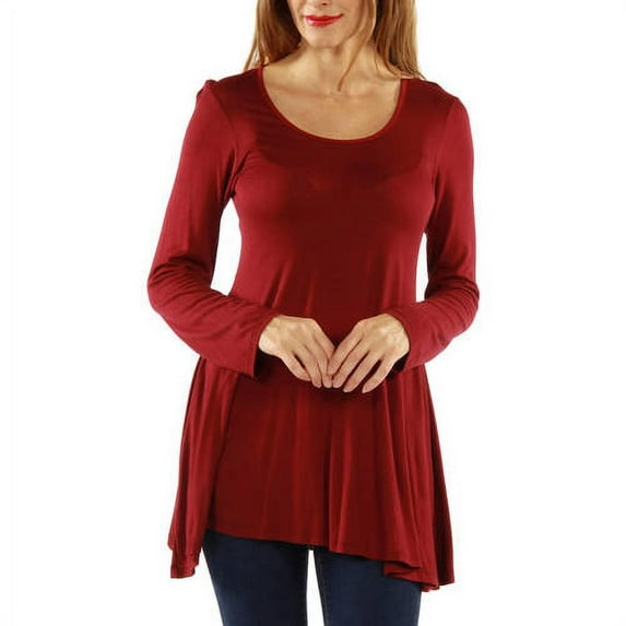 Women's Long Sleeve Scoop Neck Tunic Top