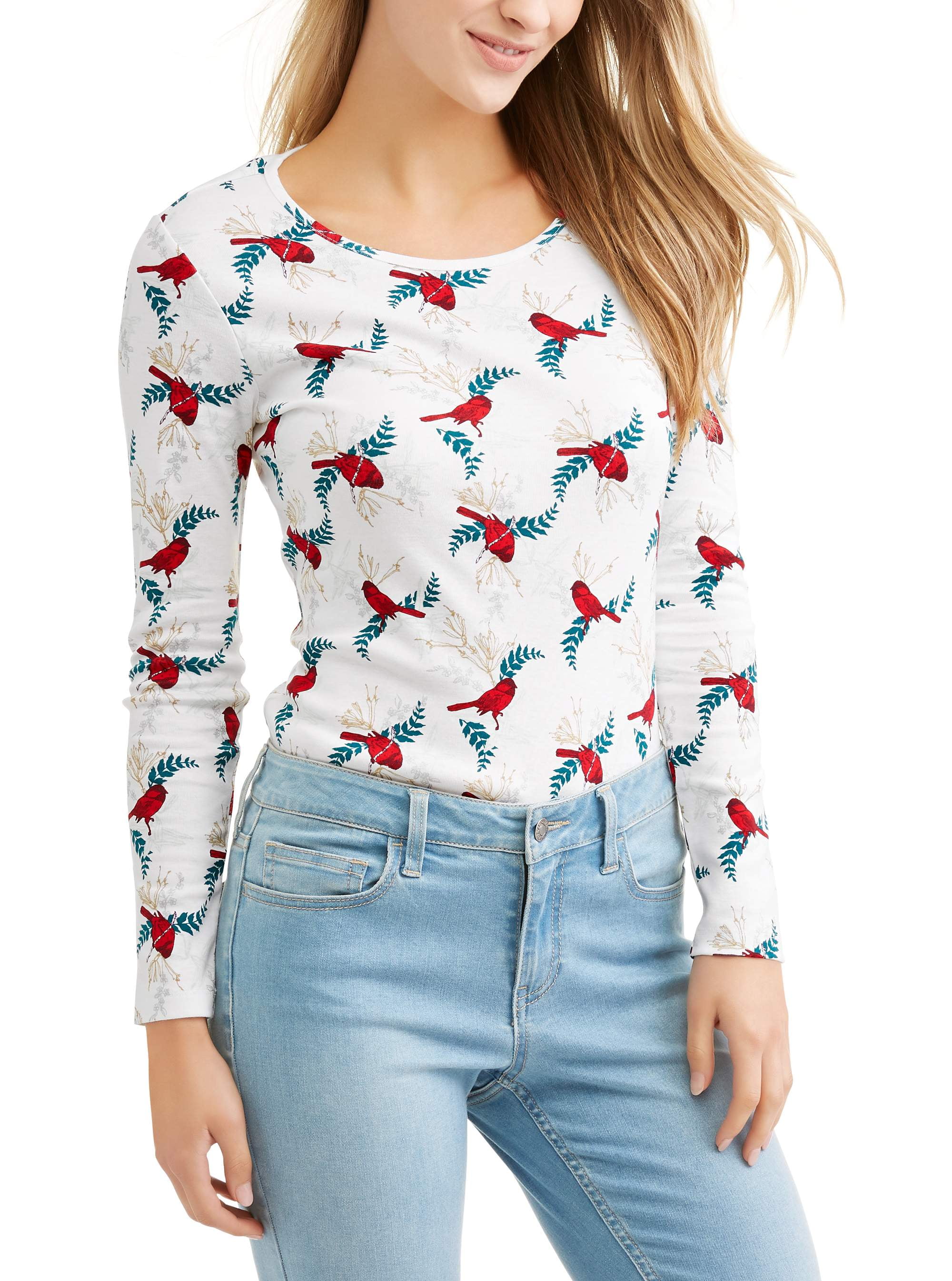 women-s-long-sleeve-scoopneck-printed-t-shirt-walmart