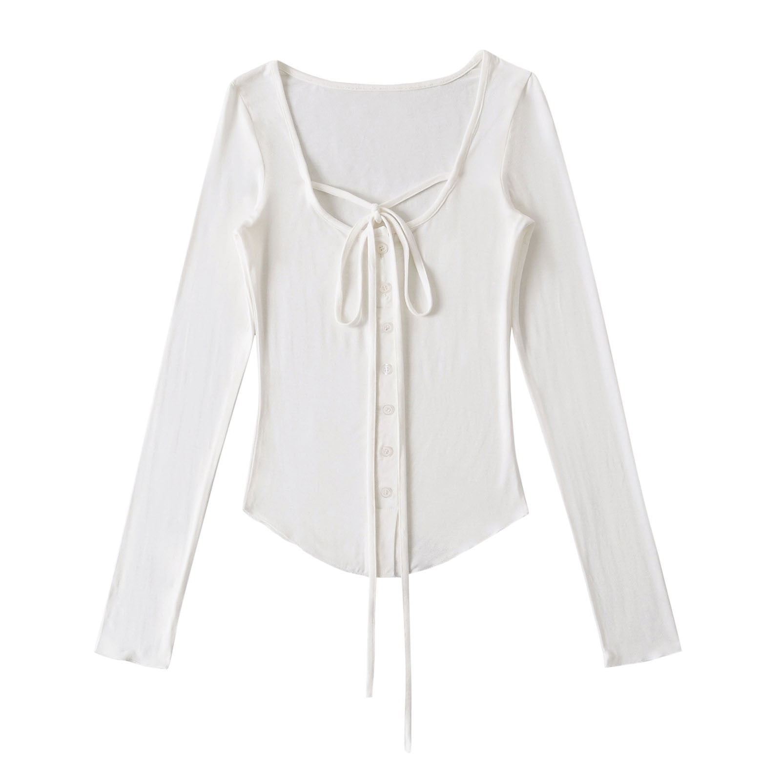 トップス vintage bow tie shirts white Amazon.com: Women V-Neck Solid Bow Shirts Vintage Long