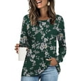 thumbnail image 1 of WUJINXIA Women's Long Sleeve Shirts Casual Tops Dressy Blouses Fashion Pleated Tunic, 1 of 5