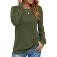 Women's Long Sleeve Shirts Casual Tops Dressy Blouses Fashion Pleated