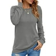 thumbnail image 1 of WUJINXIA Women's Long Sleeve Shirts Casual Tops Dressy Blouses Fashion Pleated Tunic, 1 of 6