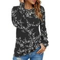 thumbnail image 1 of WUJINXIA Women's Long Sleeve Shirts Casual Tops Dressy Blouses Fashion Pleated Tunic, 1 of 6