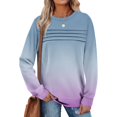 thumbnail image 1 of Women's Long Sleeve Shirts Fall Fashion 2025 Dressy Casual Blouses Trendy Pleated Tunic Tops for Leggings 06-Light Blue M, 1 of 4