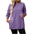 thumbnail image 1 of Women's Long Sleeve Shirts, Neck Ribbed Knit Slim Tops Basic Tees Blouses Fall Casual Outfits Tops, 1 of 9