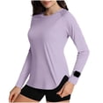 thumbnail image 1 of Women's Long Sleeve Shirts UPF 50+ Sun Protection Tops Lightweight Quick Dry Workout Hiking Rash Guard, 1 of 6