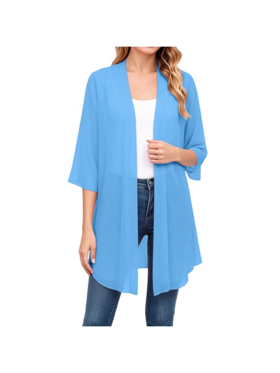Women's Long Sleeve Shrugs Office Dressy Soft Summer Lightweight Shrugs for Women Short Thin Open Front Work Tops Pullover Bolero for Women Cardigan Sweaters for Women