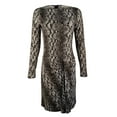 thumbnail image 1 of Women's Long Sleeve Snake Print Dress, 1 of 3