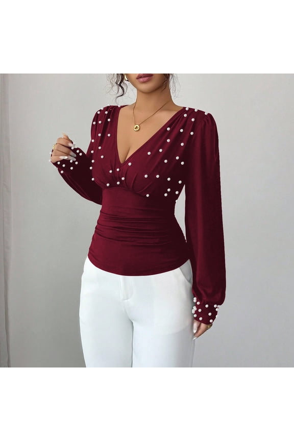 Women's Long-Sleeve Solid Fleece Thermal Top, Half High Collar Undershirt