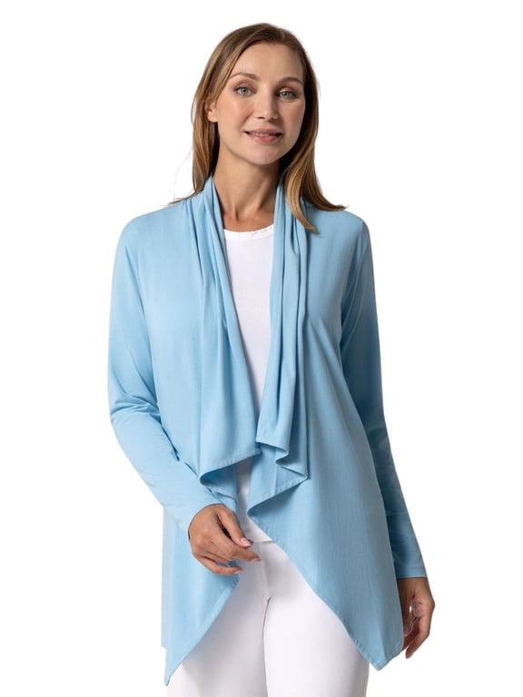 Women's Long Sleeve Sun Wrap - UPF 50+ Sun Protection - Marietas in Arctic Blue