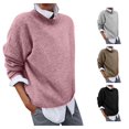 thumbnail image 1 of Women's Long Sleeve Sweater Top Layered Look with Ribbed Details, 1 of 8