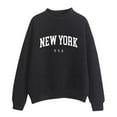 thumbnail image 1 of Women's Long Sleeve Sweatshirt Casual Crewneck Pullover Hoodies Letter Print Loose Fit Casual Fall Outfits, 1 of 3