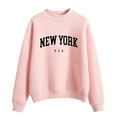 thumbnail image 1 of Women's Long Sleeve Sweatshirt Casual Crewneck Pullover Hoodies Letter Print Loose Fit Casual Fall Outfits, 1 of 3