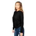 thumbnail image 1 of Women's Long Sleeve Sweatshirt French Terry Pullover Hoodie T1481 - Black - Medium, 1 of 4