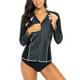 thumbnail image 1 of Women's Long Sleeve Swimsuits Zip Front Swim Shirt UPF 50+, 1 of 5