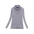 thumbnail image 1 of Women's Long Sleeve T-Shirt Turtleneck Lightweight Pullover Bottoming Tops, 1 of 1