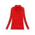 thumbnail image 1 of Women's Long Sleeve T-Shirt Turtleneck Lightweight Pullover Bottoming Tops, 1 of 2