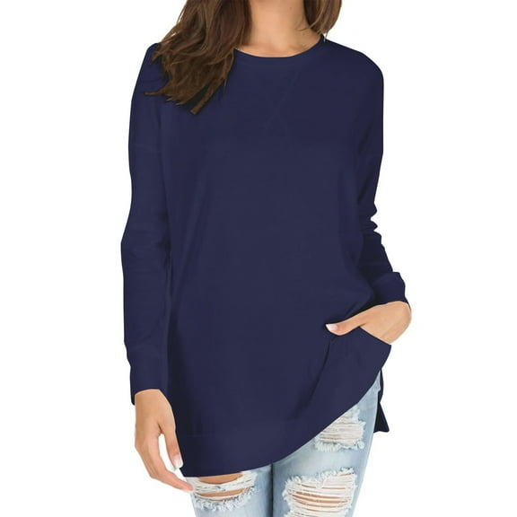 Women's Long Sleeve T-Shirt WCJM Women's Casual Long Sleeve Tee Basic Wardrobe Top Women Blending Shirts