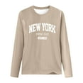 thumbnail image 1 of Women's Long Sleeve T-Shirts Oversized Graphic Letter Print Casual Tops for Everyday Wear, 1 of 2