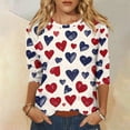 thumbnail image 1 of Women's Long Sleeve T-shirt Women'S Valentine'S Day 3D Floral Print Seven Point Long Sleeve T Shirt, Women's Long sleeve T-shirt, 1 of 5