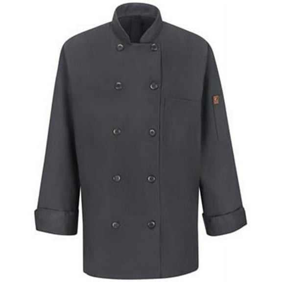 Women's Long Sleeve Ten Button Chef Coat with Mimix and Oilblok