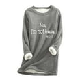 thumbnail image 1 of Women's Long Sleeve Thermal Pullover Winter Warm Crewneck Shirts Fleece Lined Floral Printed Tops Fuzzy Loungewear S-2XL, 1 of 5