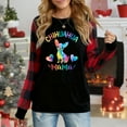 thumbnail image 1 of Women's Long Sleeve Top, "Chihuahua Mama Colorful Dog Heart Graphic" Casual Shirt, 1 of 4